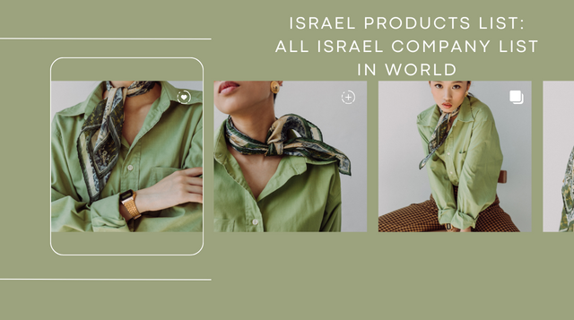 Israel Products List: All Israel Company List In World
